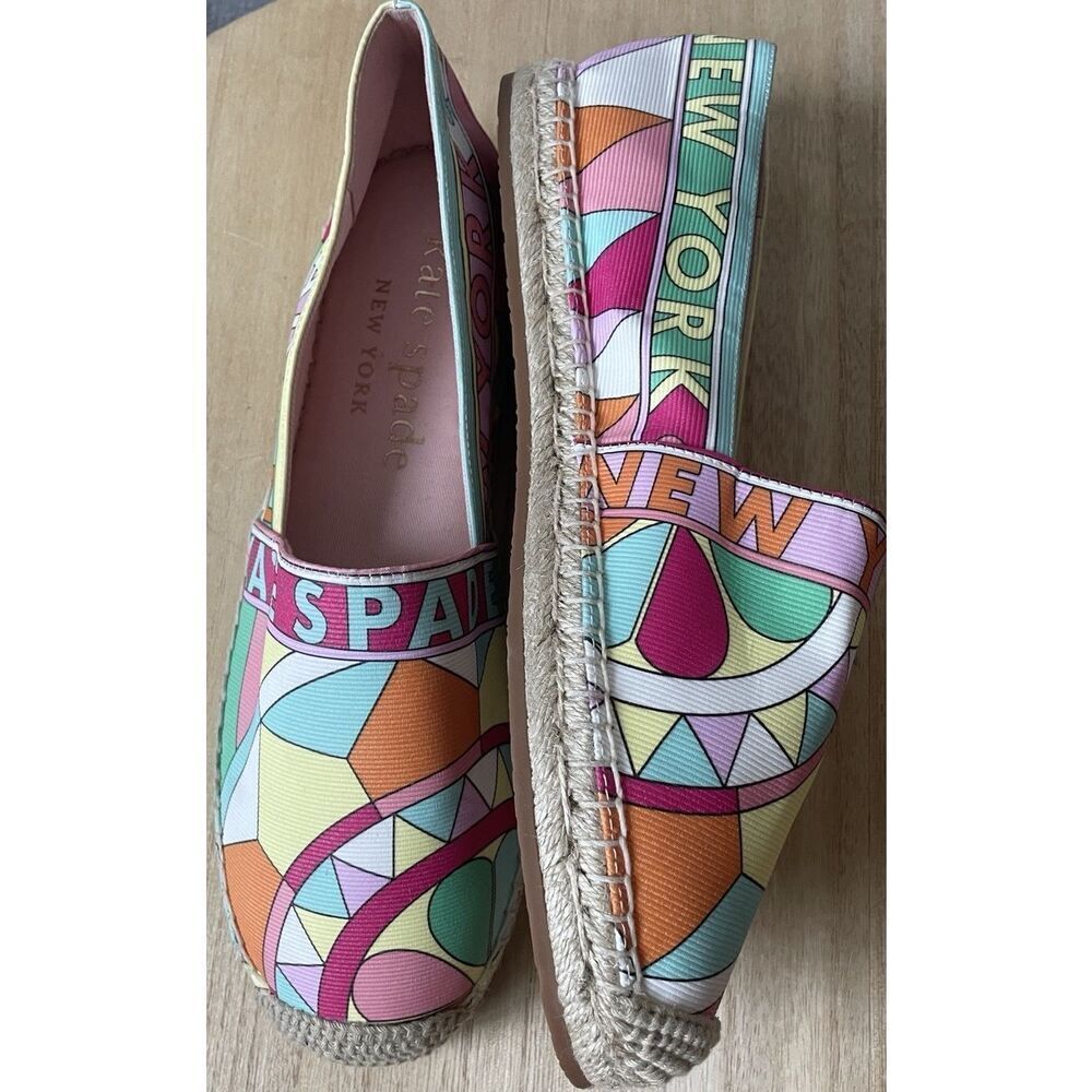 New Kate Spade New York Geo Sun Espadrille Loafer Size 9.5 - Picture 5 of 6